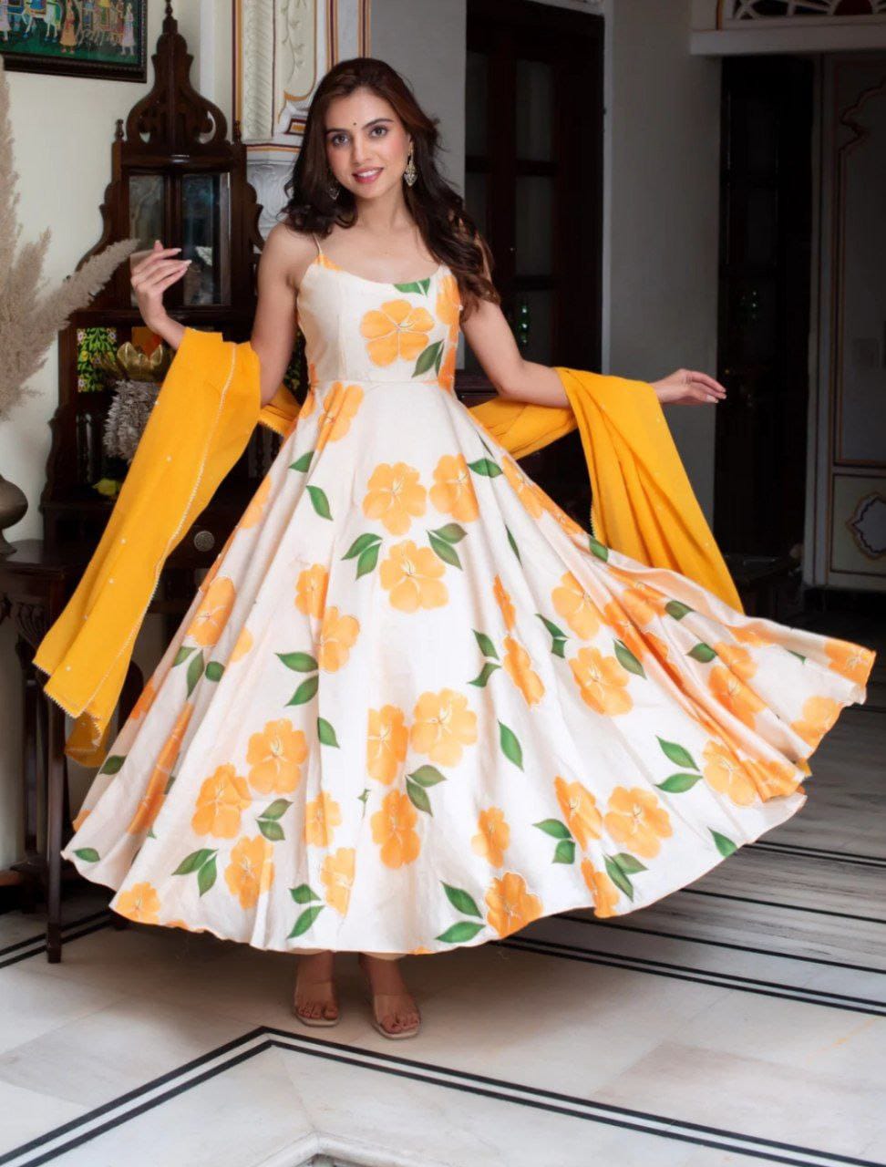 Sunshine Bloom Designer Gown