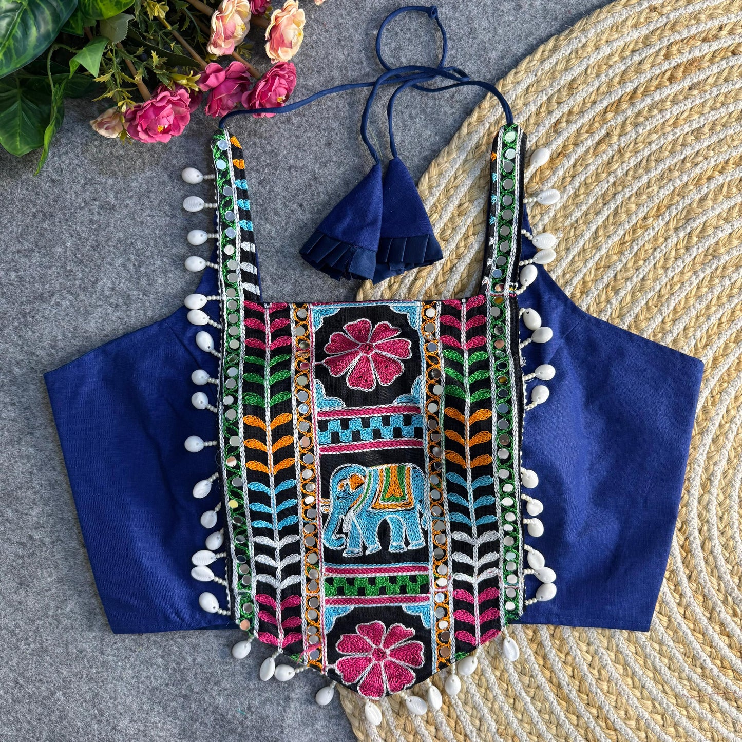 NAVRATRI HALTER NECK DESIGNER BLOUSE