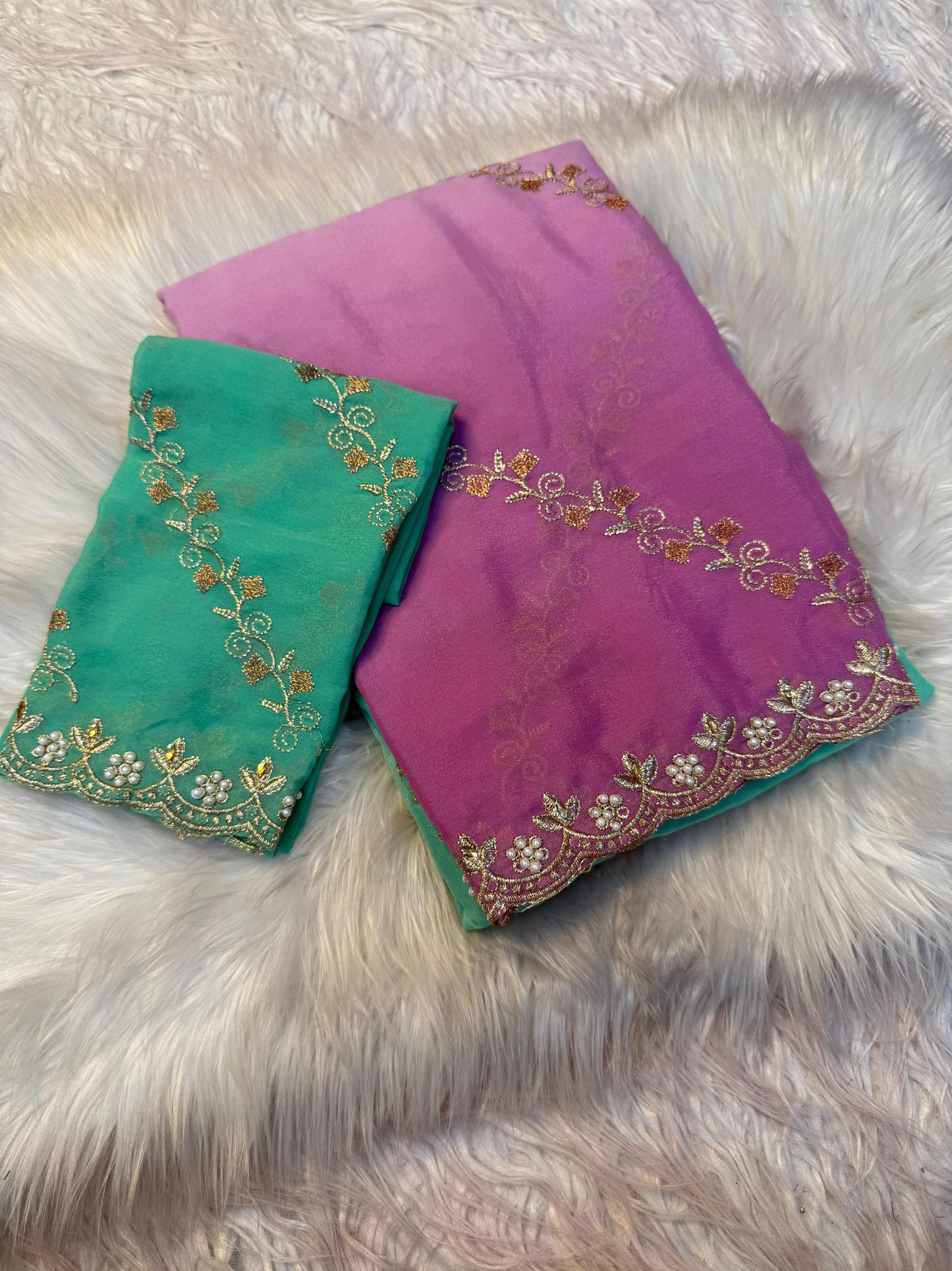 Stone Work Saree