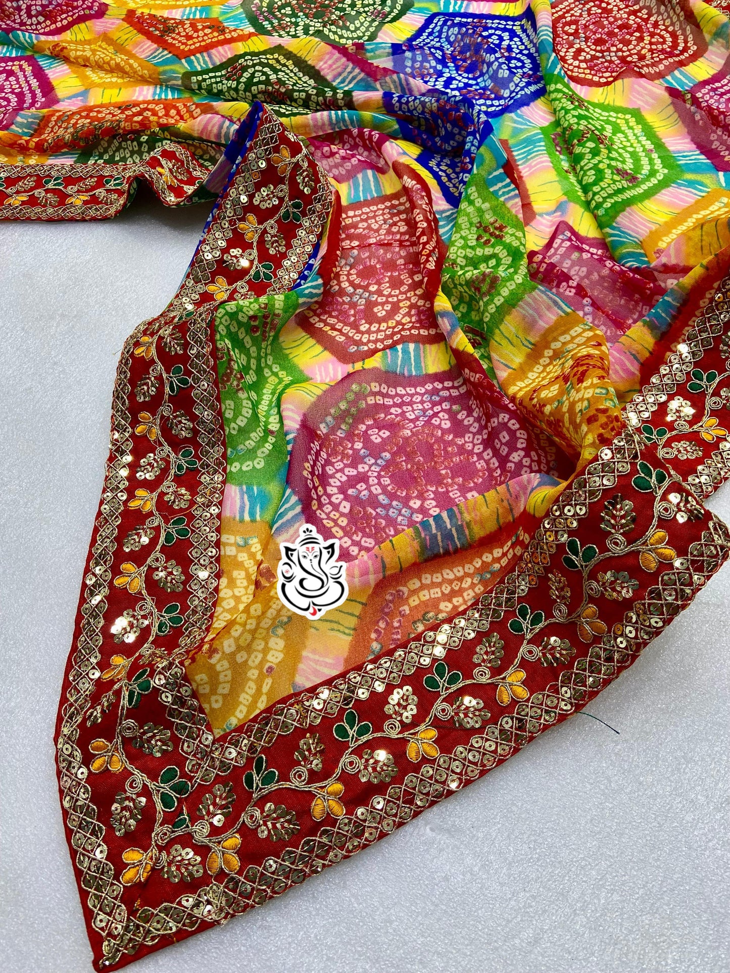 Soft Georgette Bandej Saree