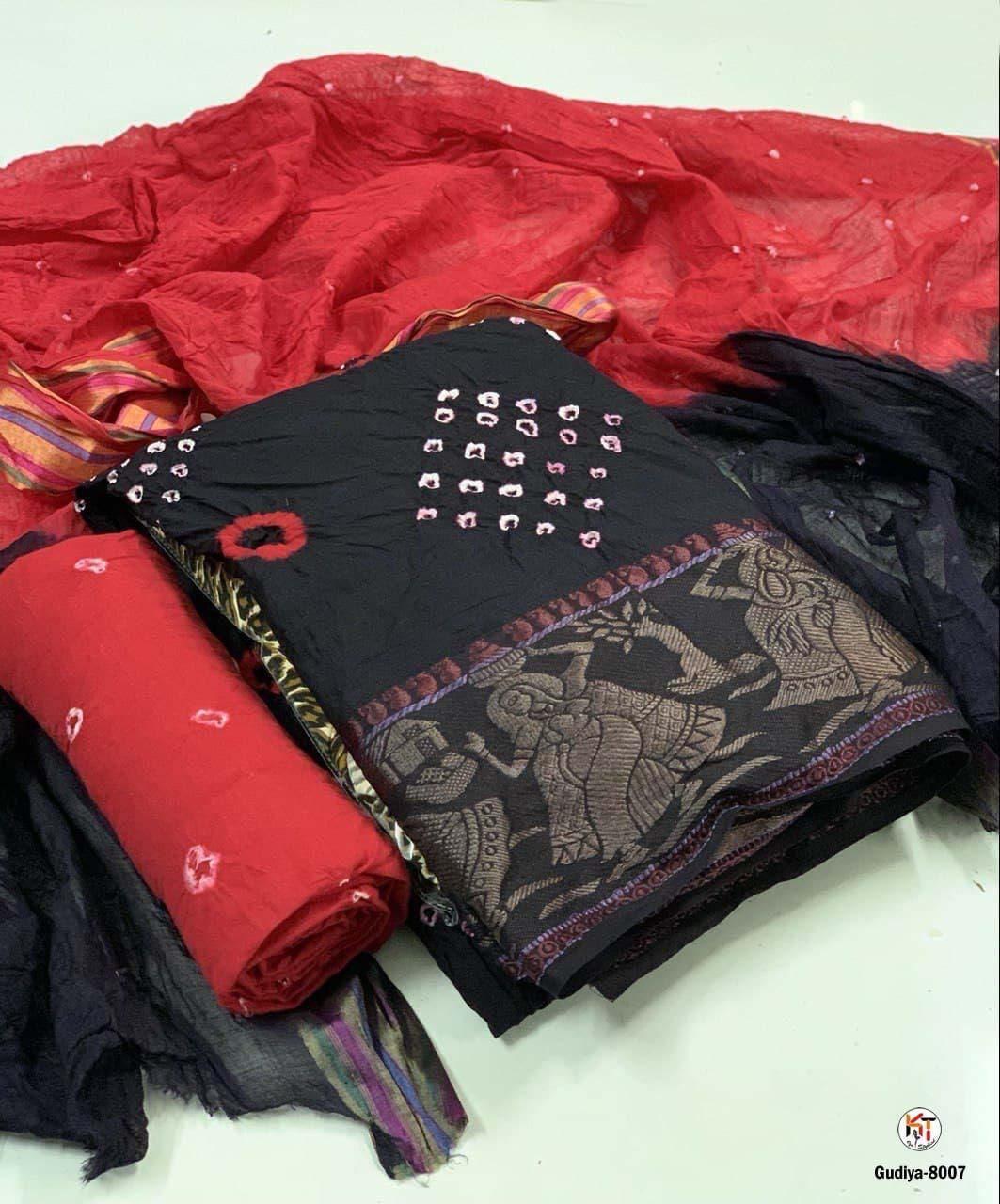 Pure Cotton Bandhni Dress Material