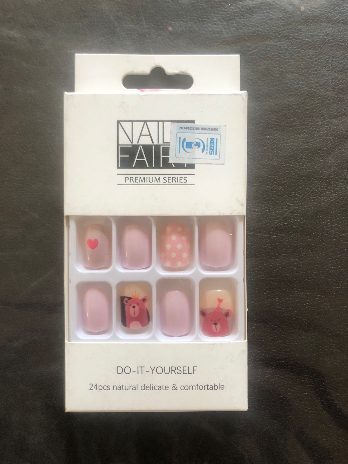 Pink Bear Nails