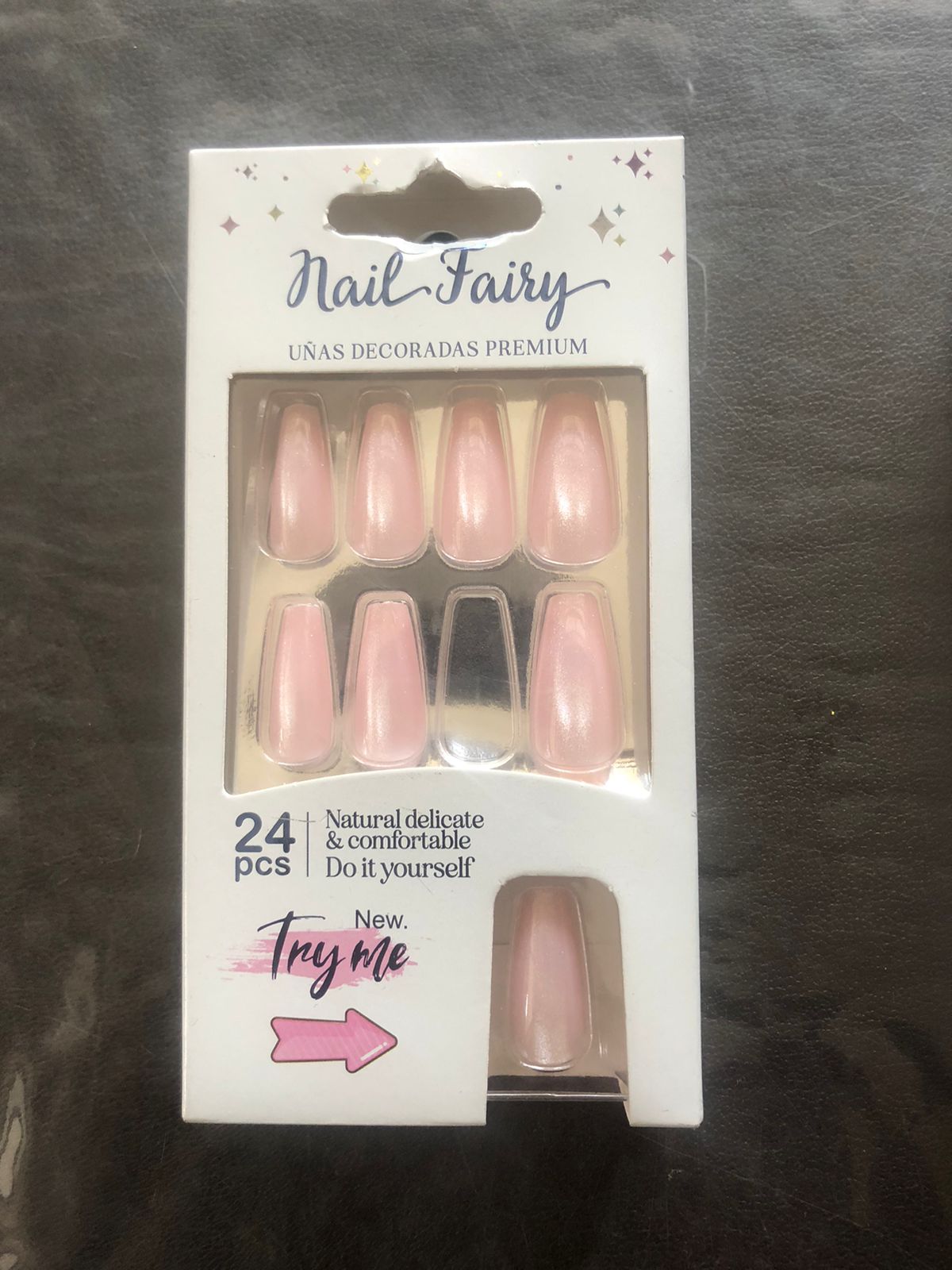 Baby Pink Shimmer Nails