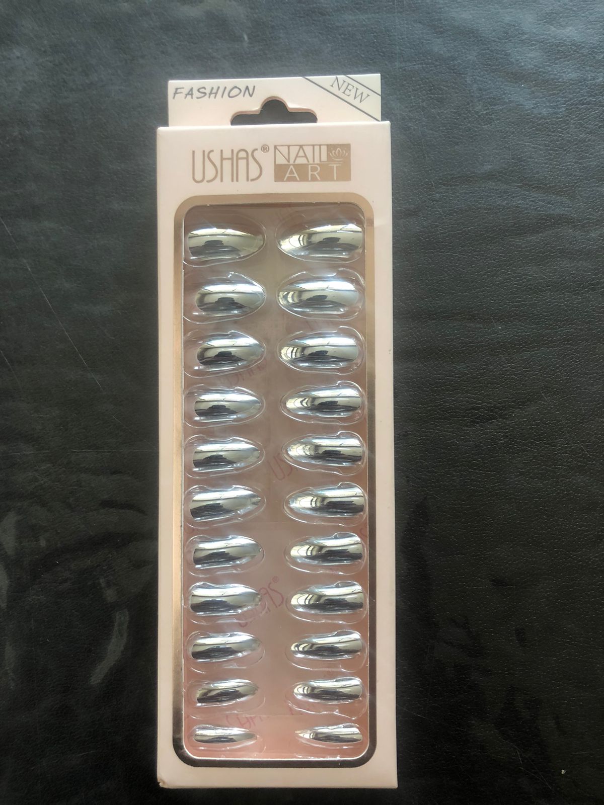 Metallic Silver Nails
