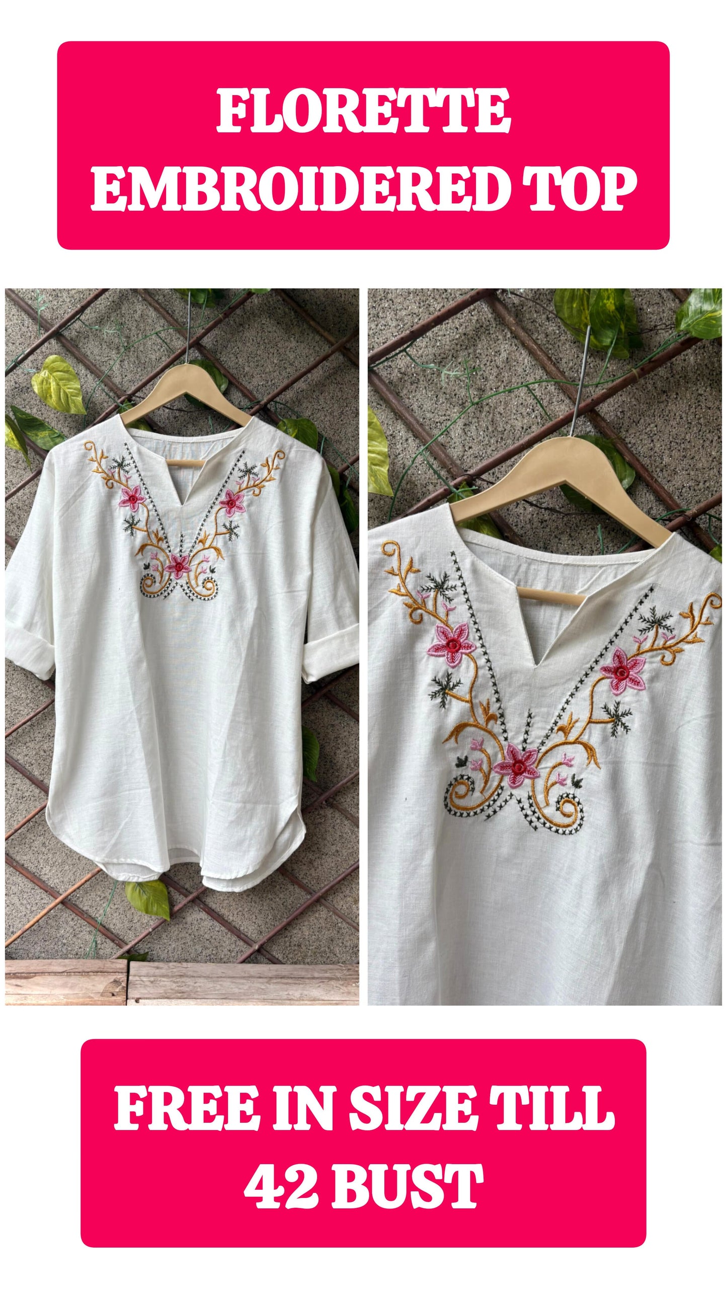 FLORETTE EMBROIDERED TOP
