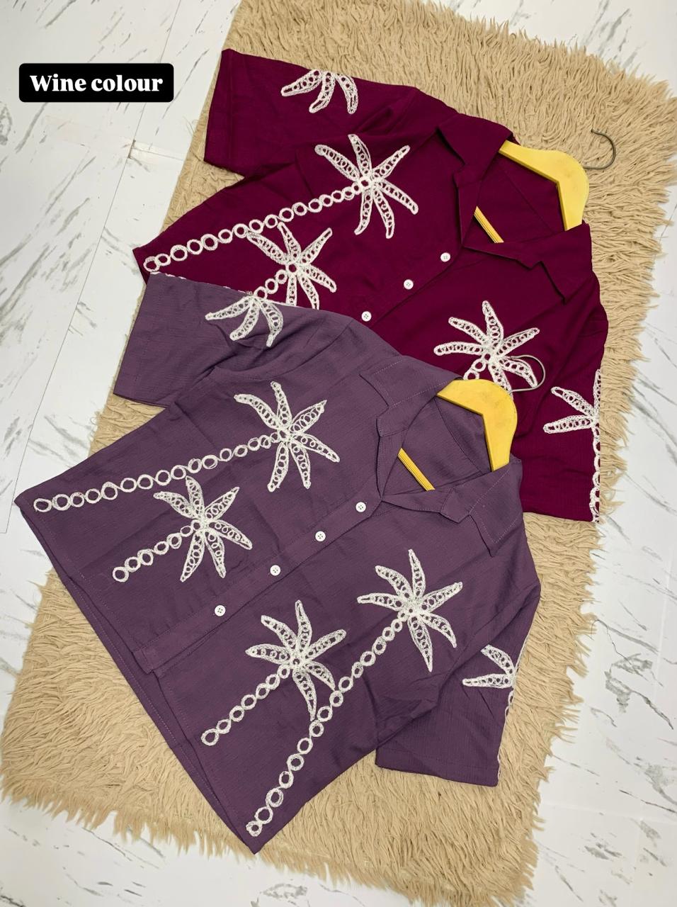 Printed Crop Shirt