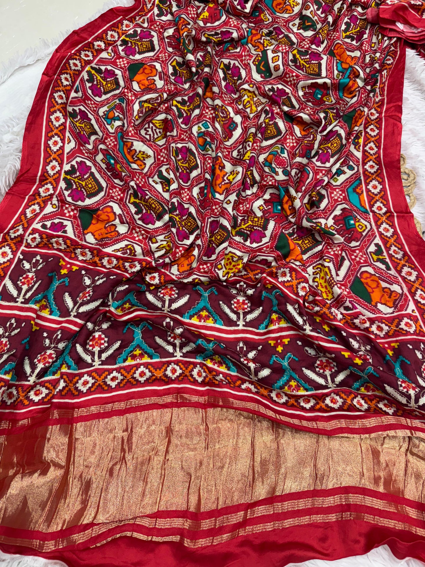 Lagdi Patta Saree