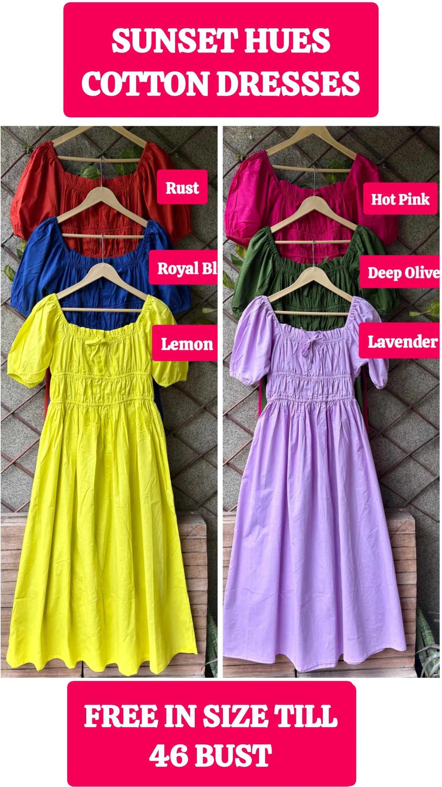 SUNSET HUES SMOCKED DRESSES