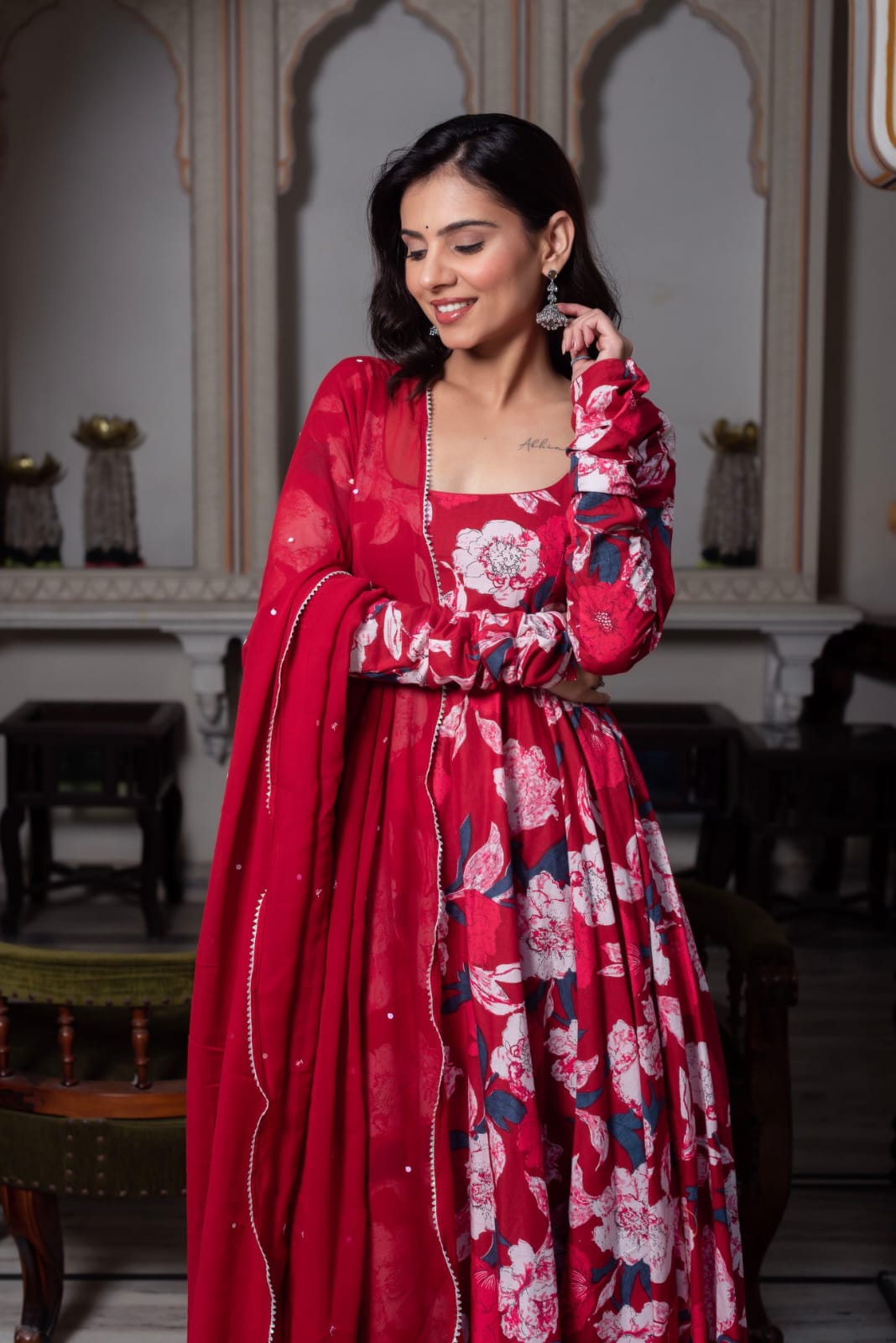 Floral Printed Gown