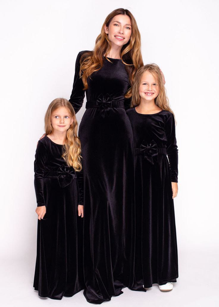 Velvet Gown Combo for Mom & Daughter