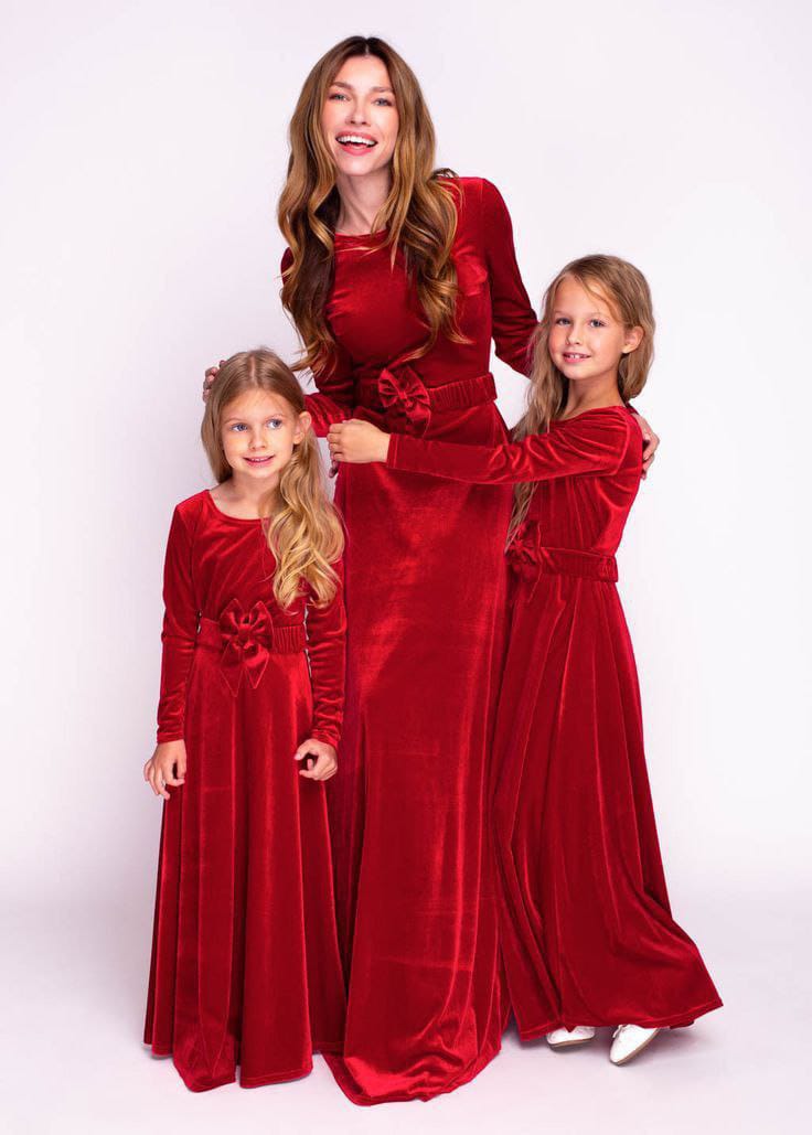 Velvet Gown Combo for Mom & Daughter