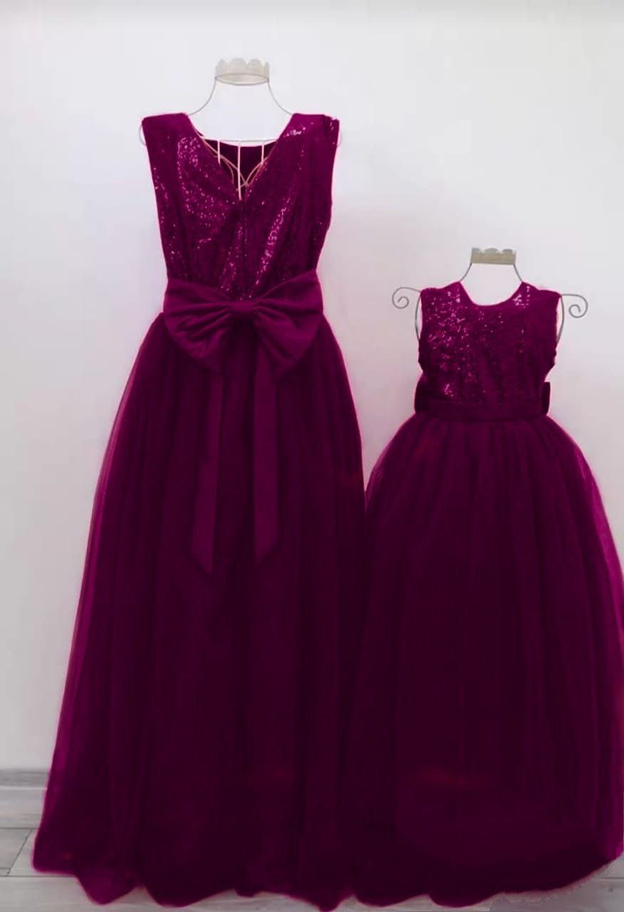 Mom & Daughter Sequin Gown Combo