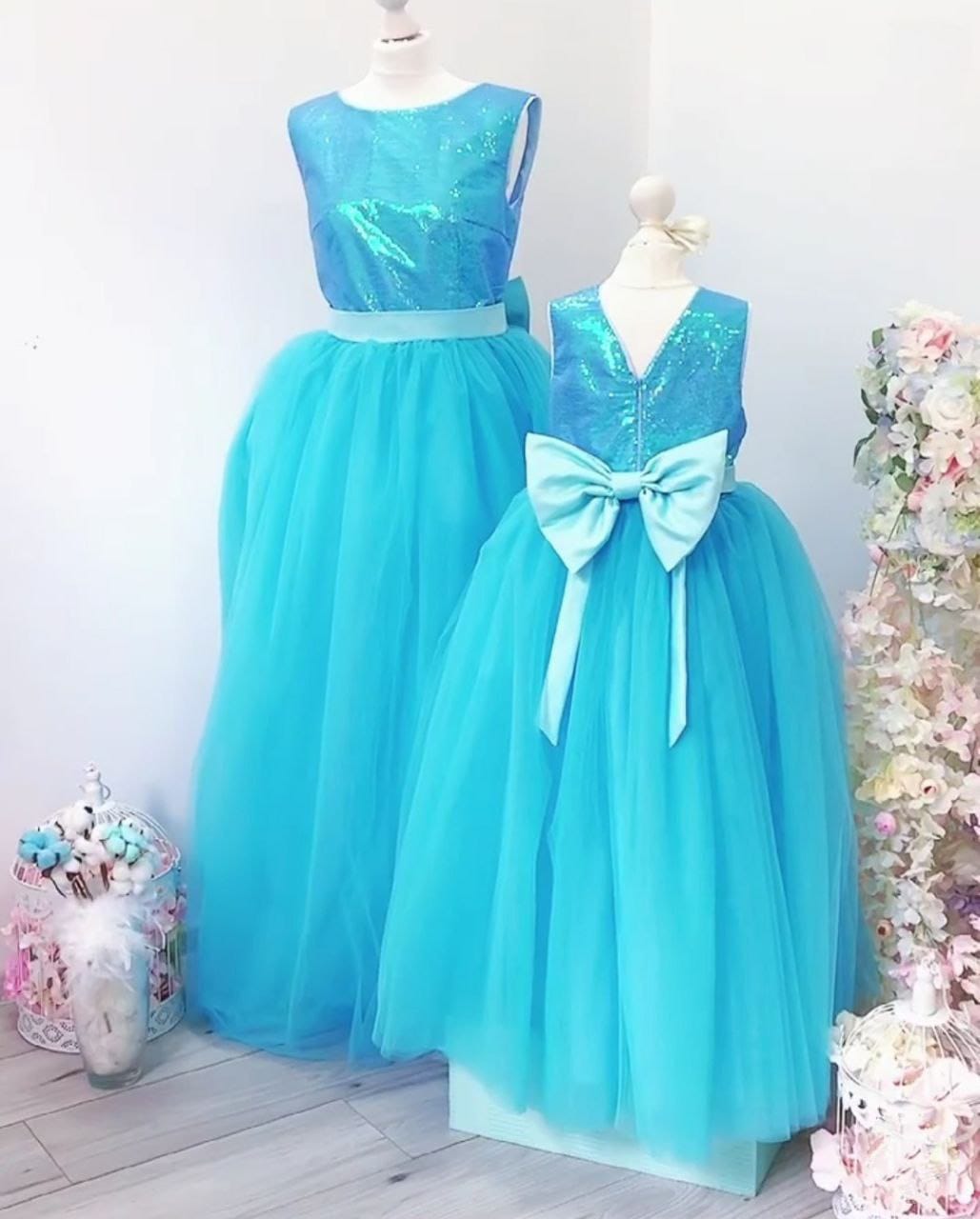 Mom & Daughter Sequin Gown Combo