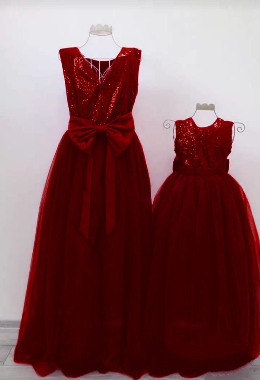 Mom & Daughter Sequin Gown Combo