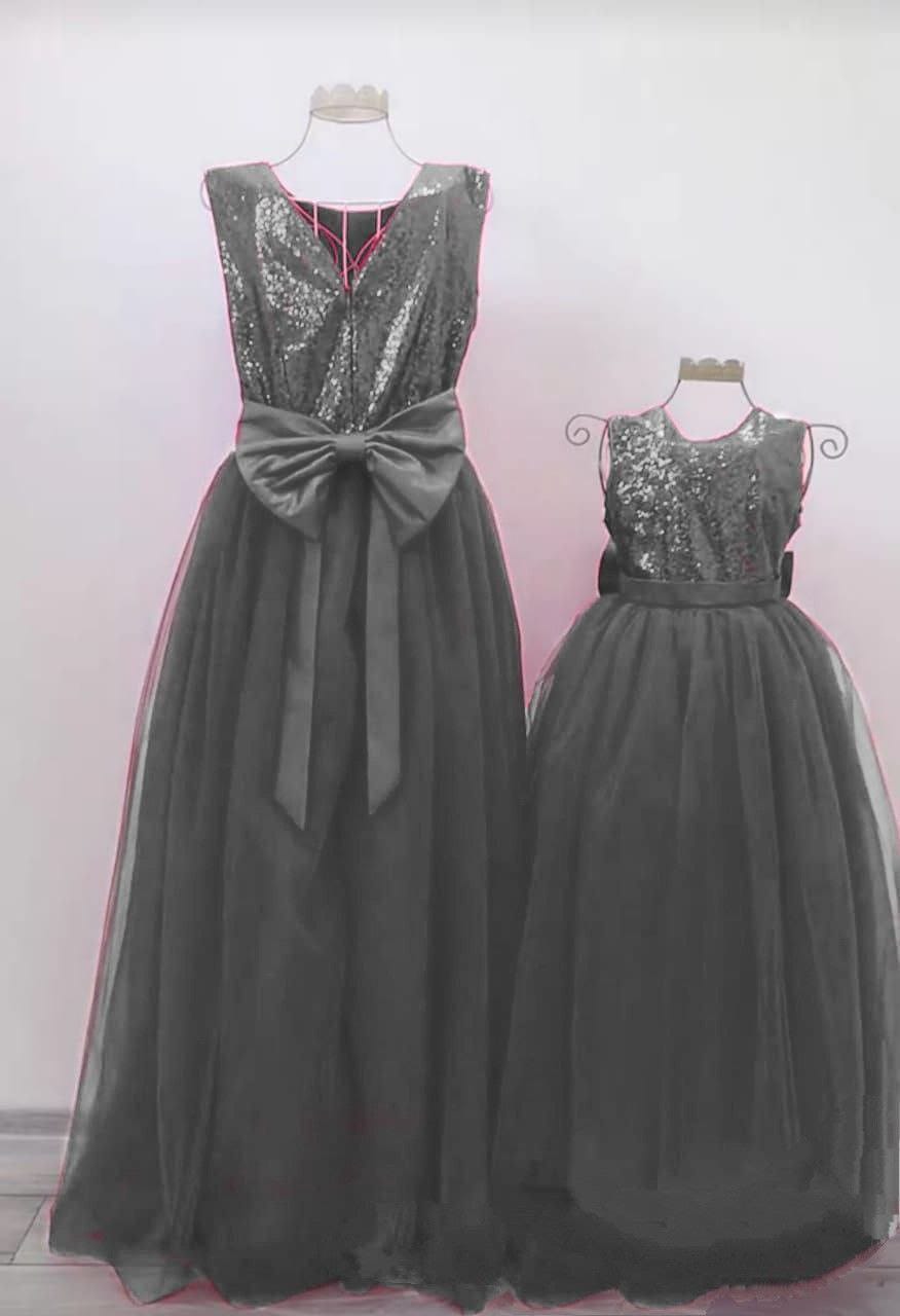 Mom & Daughter Sequin Gown Combo