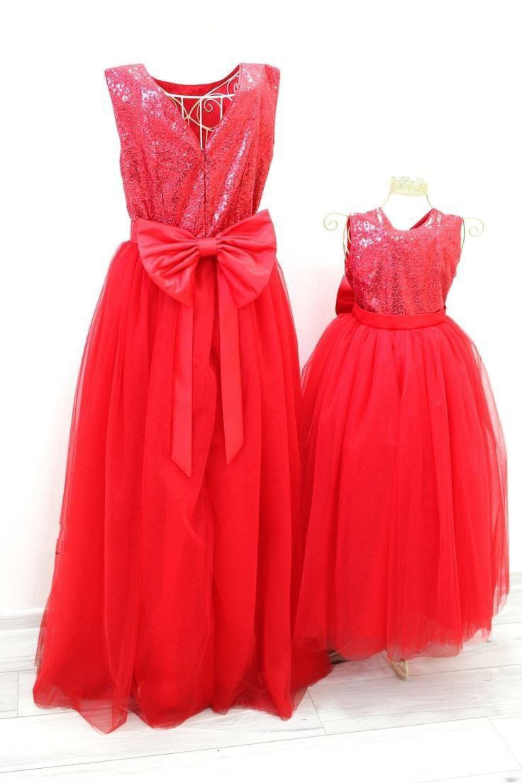 Mom & Daughter Sequin Gown Combo