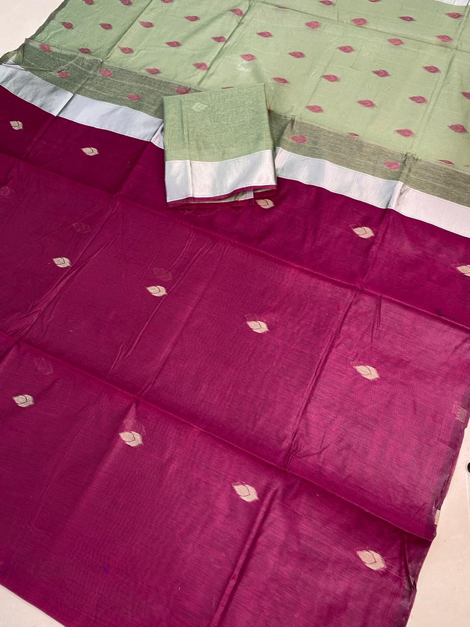 Span Cotton Silk Saree