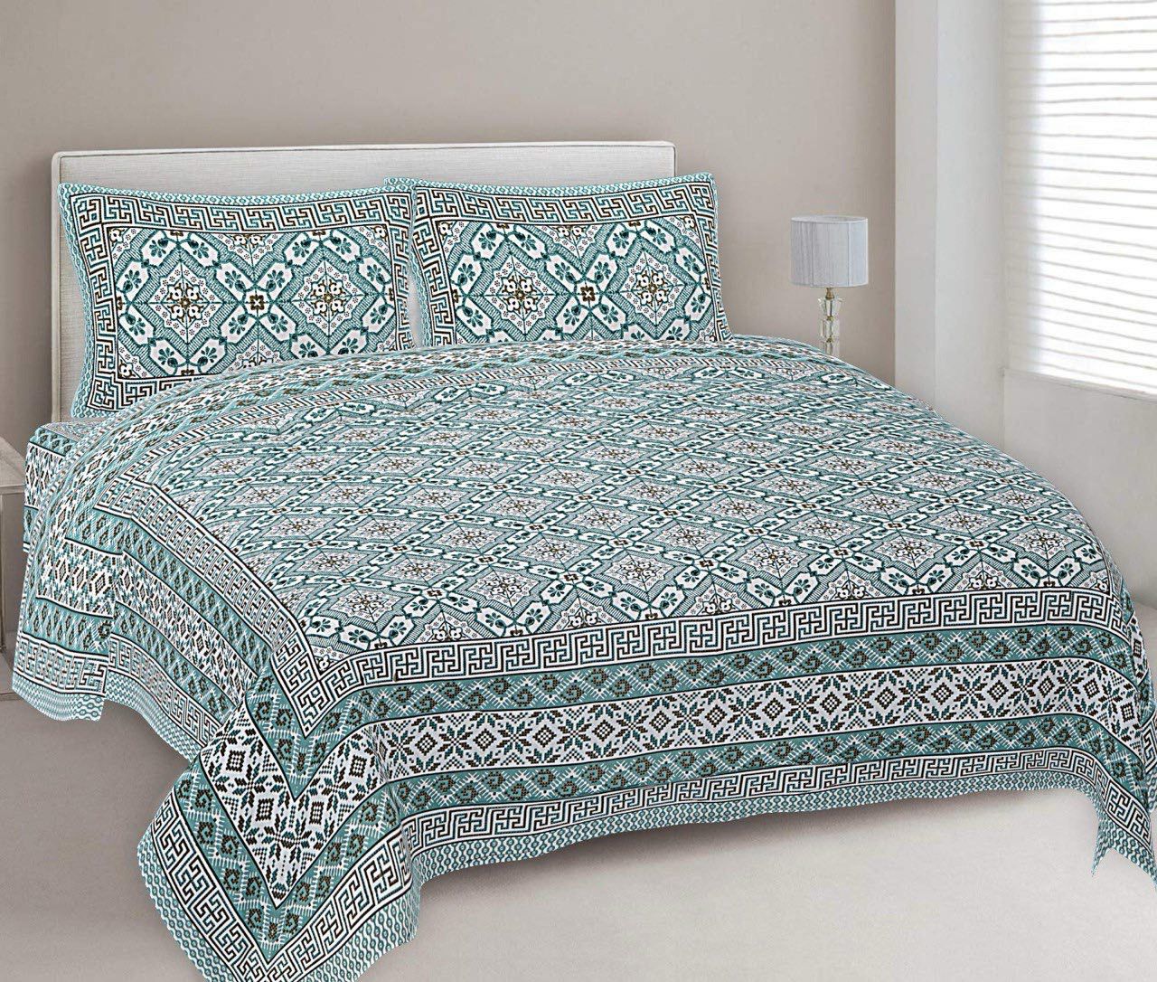 KING SIZE JAIPURI COTTON BEDSHEET