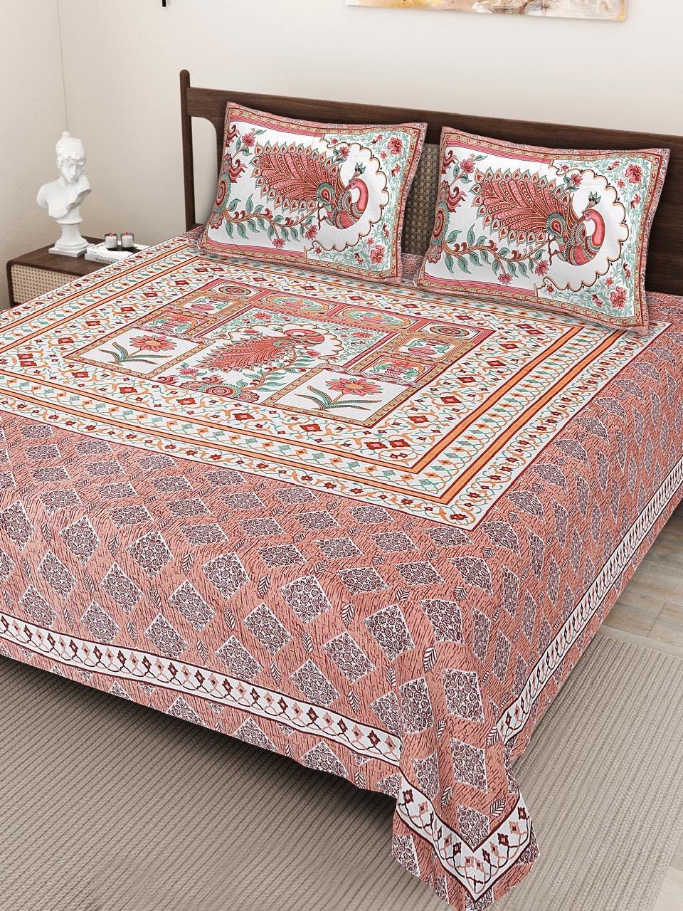 KING SIZE JAIPURI COTTON BEDSHEET