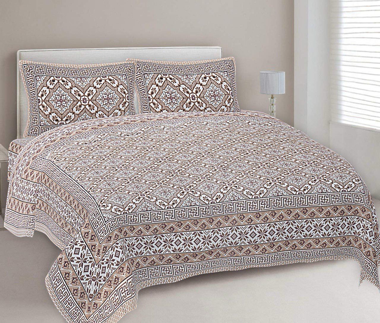 KING SIZE JAIPURI COTTON BEDSHEET