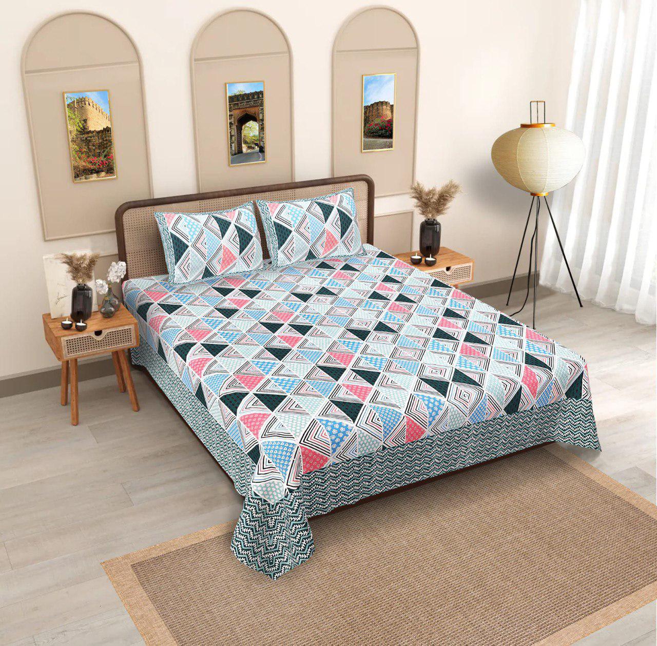 KING SIZE JAIPURI COTTON BEDSHEET