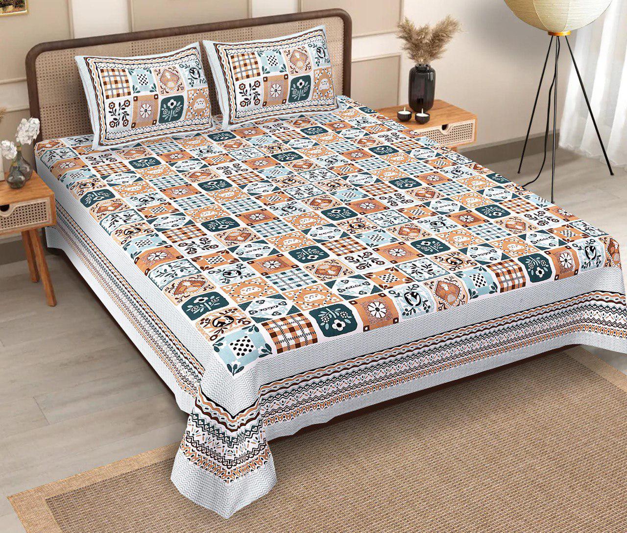 KING SIZE JAIPURI COTTON BEDSHEET