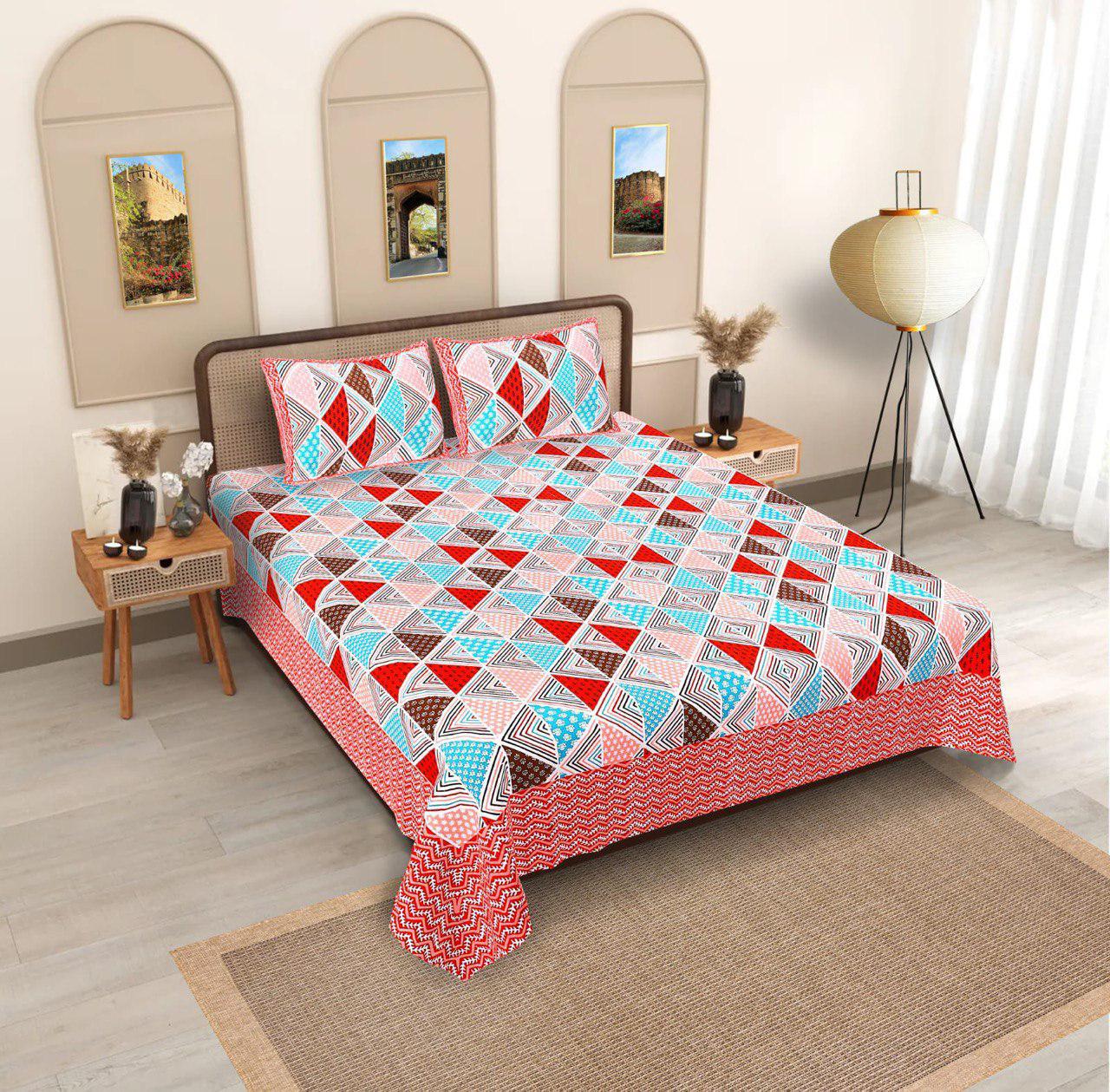 KING SIZE JAIPURI COTTON BEDSHEET