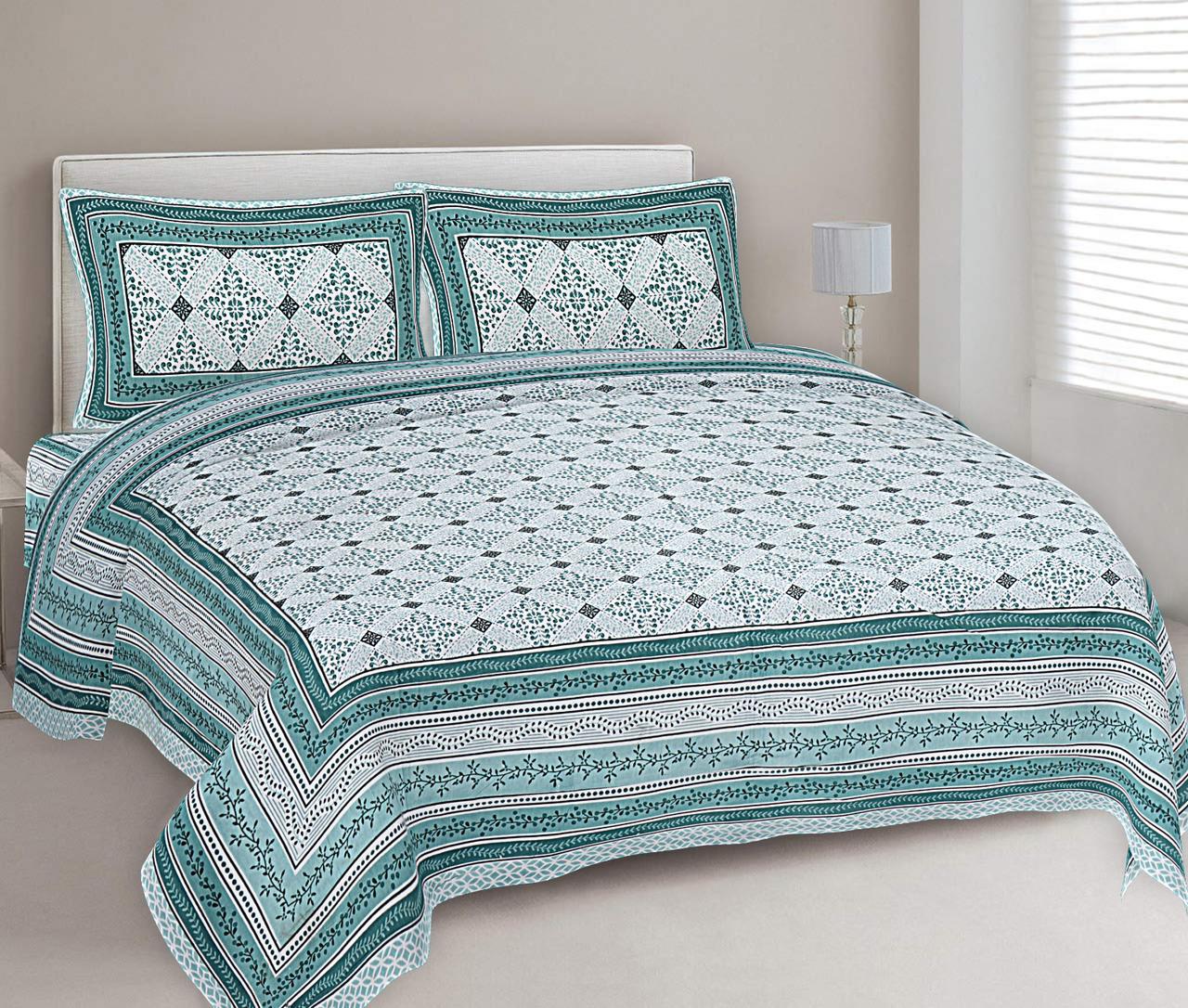 KING SIZE JAIPURI COTTON BEDSHEET