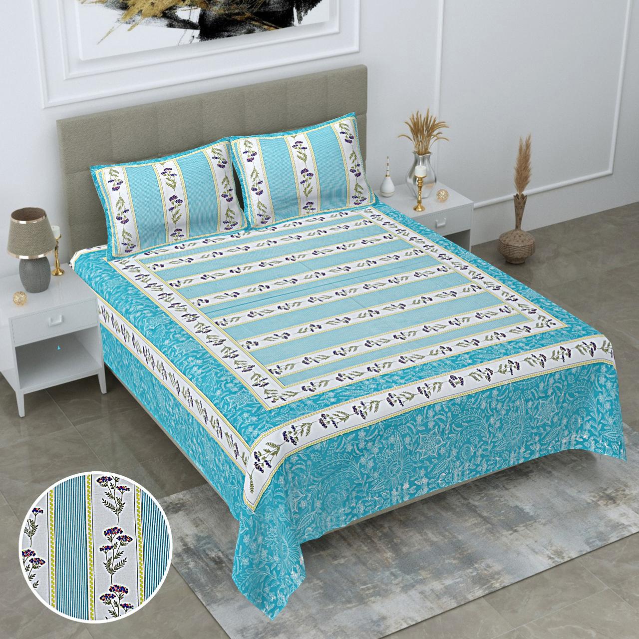 KING SIZE JAIPURI COTTON BEDSHEET