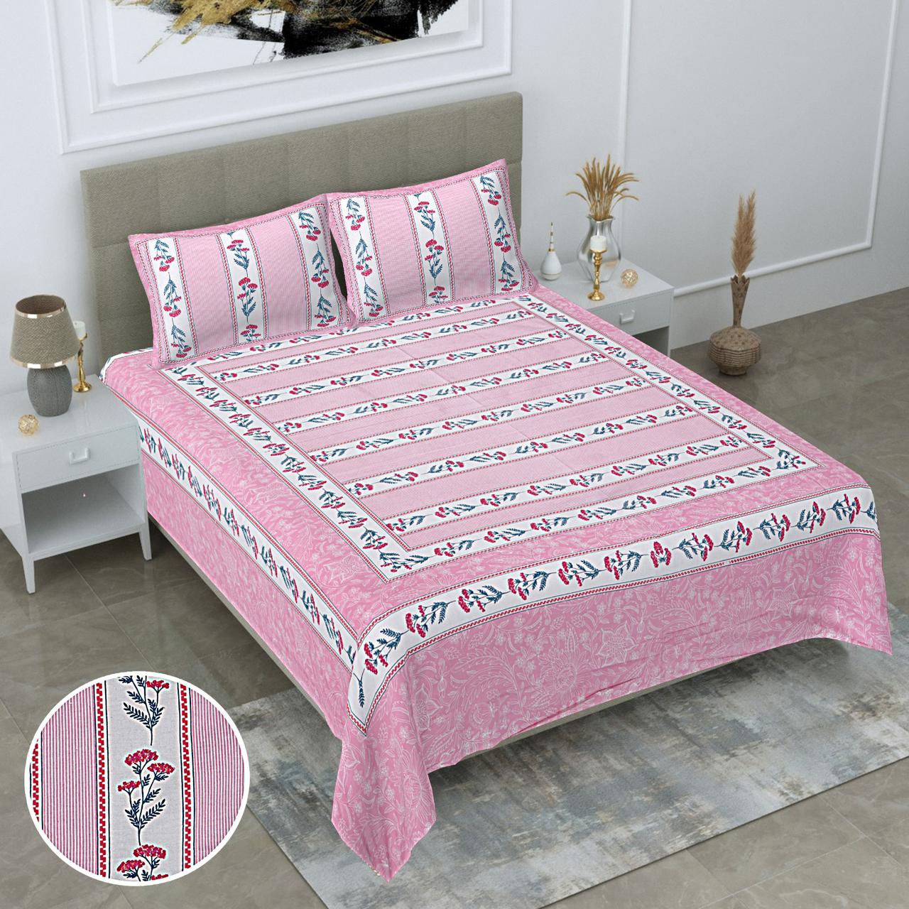KING SIZE JAIPURI COTTON BEDSHEET