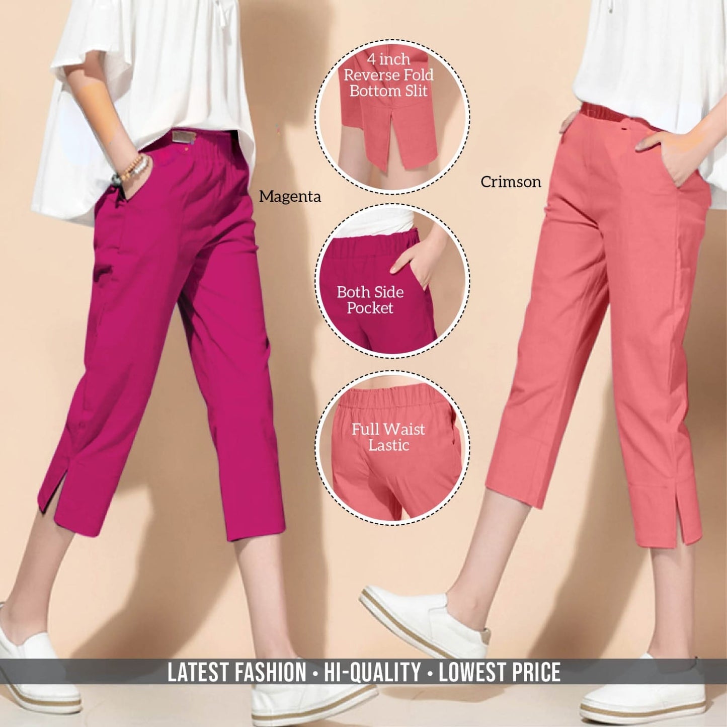 LINEN CROP PANT