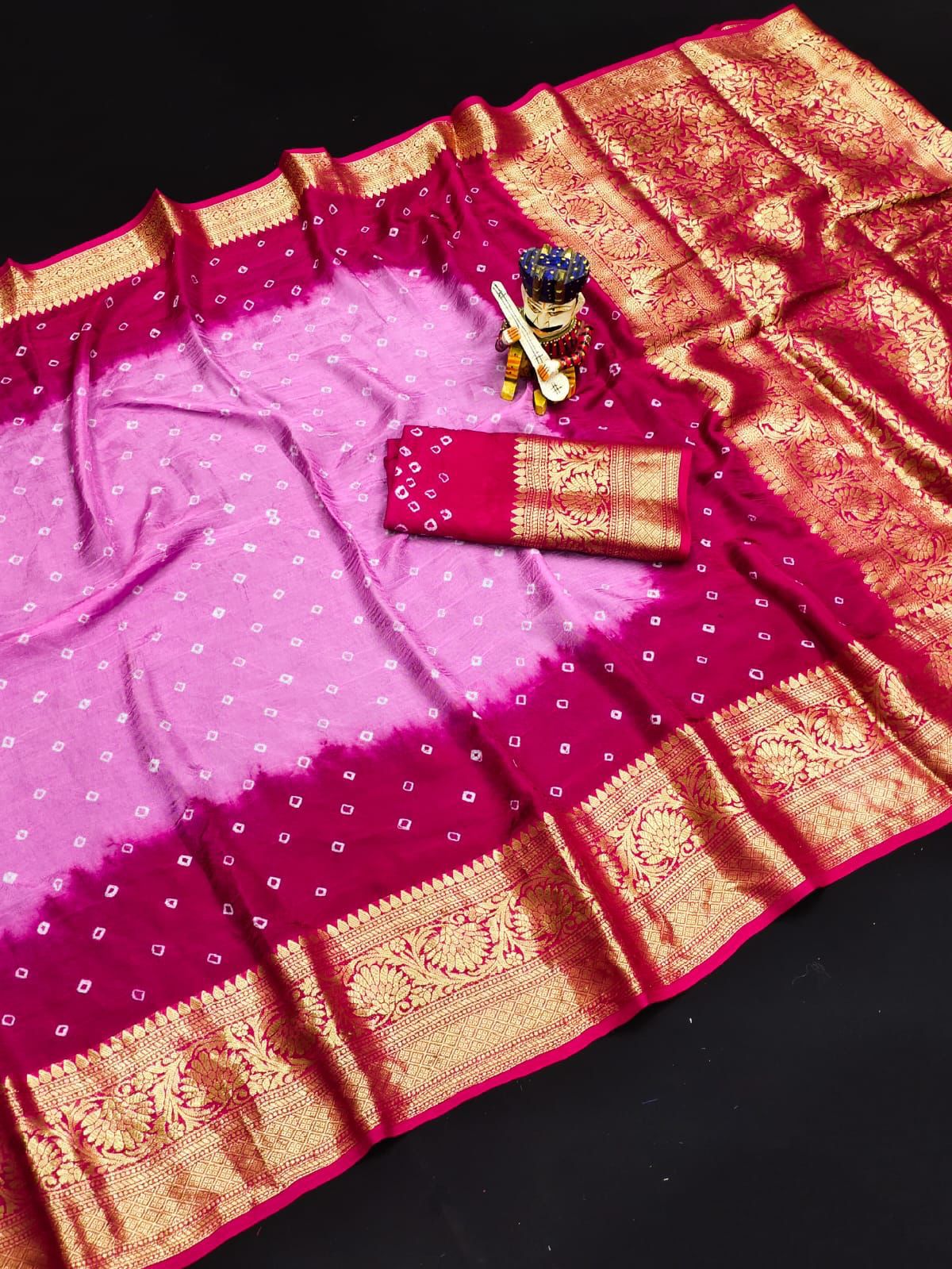 Kanjivaram Bandhani Saree