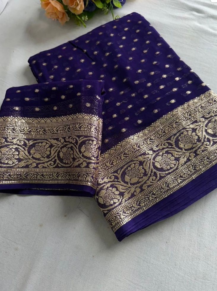 Viscose Georgette Saree