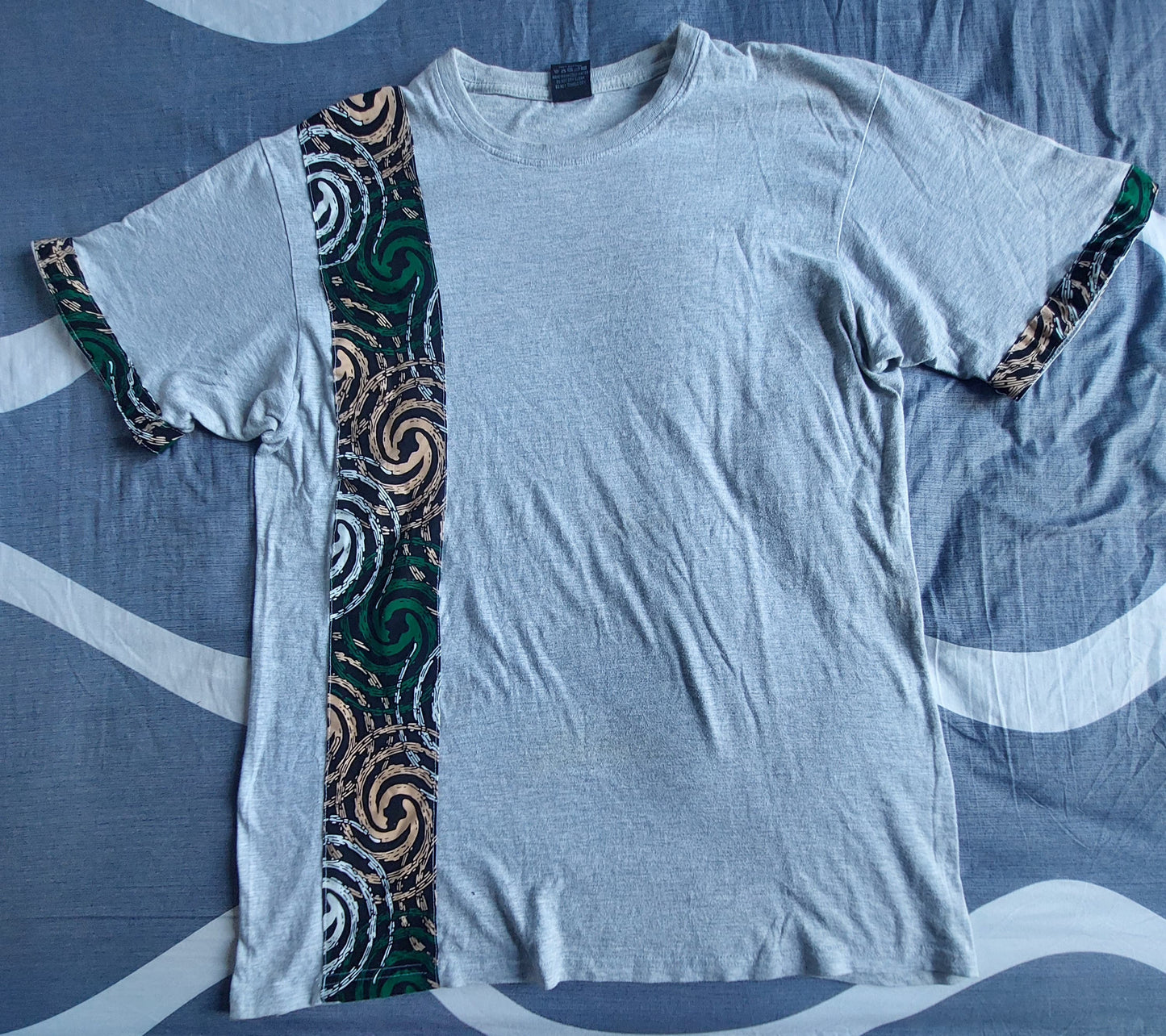 Ankara Vertical Strip Tshirt