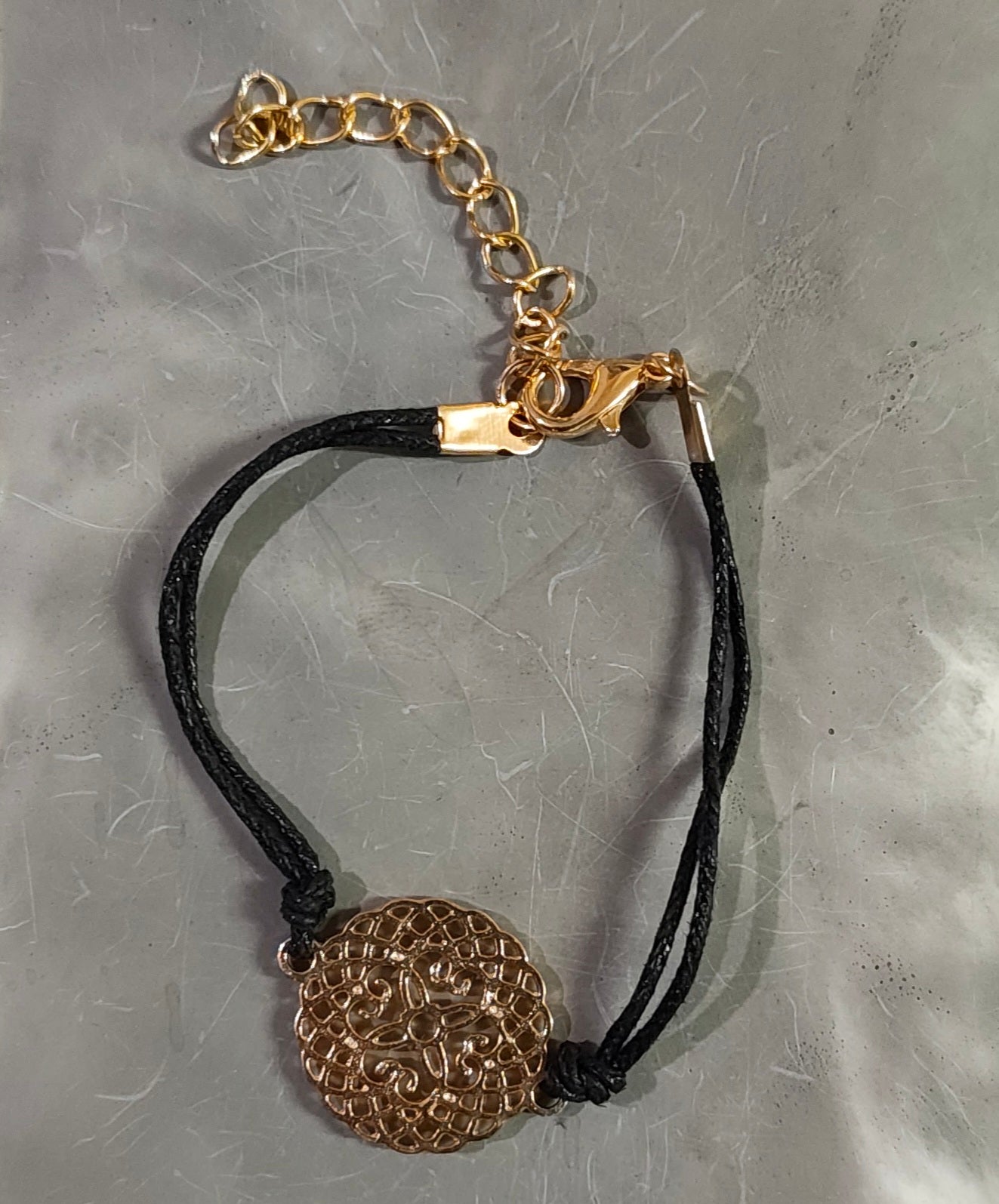 Black Flower Bracelet