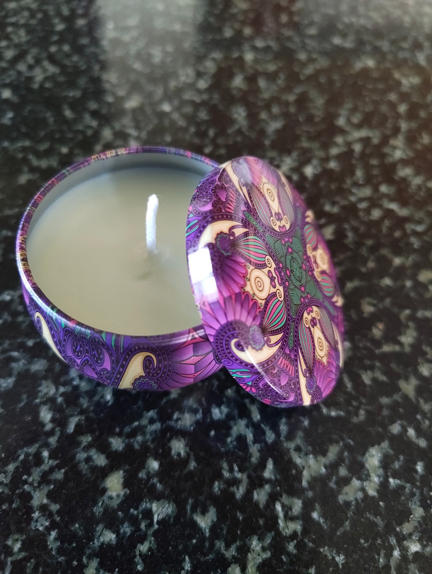 Christmas Hearth Mandala Tin Candle