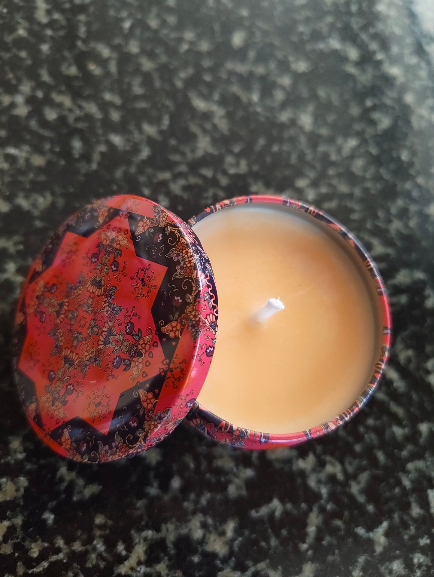 Ginger Hearth Mandala Tin Candle