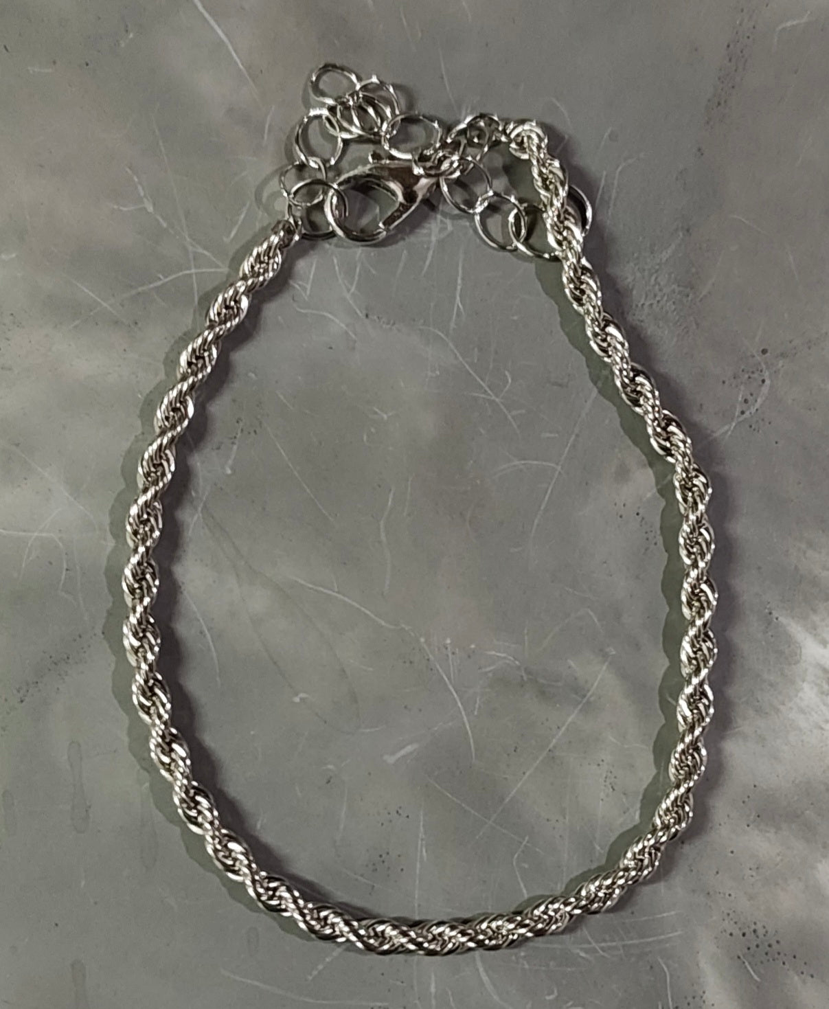 Silver Rope Bracelet