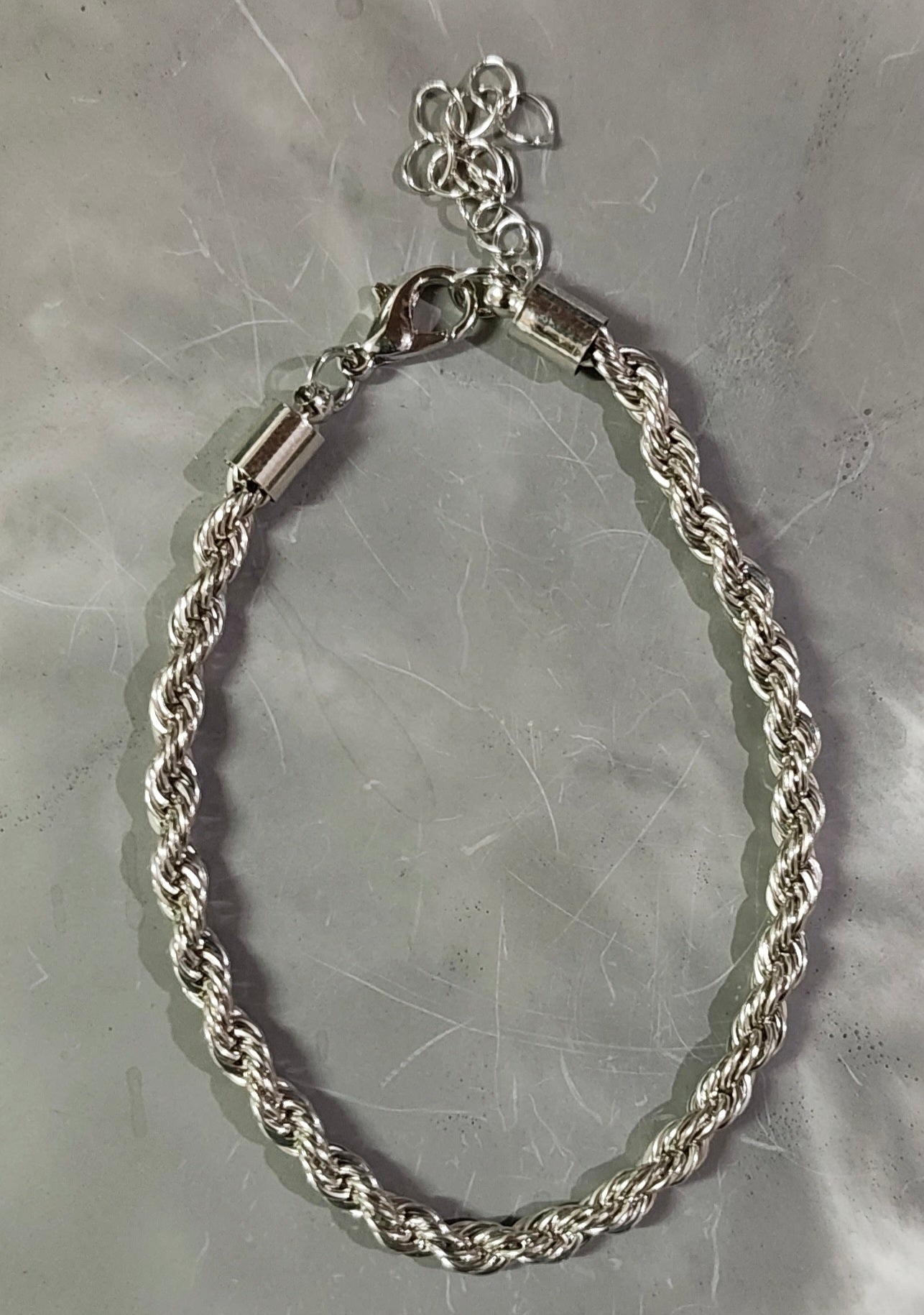 Silver Rope Bracelet