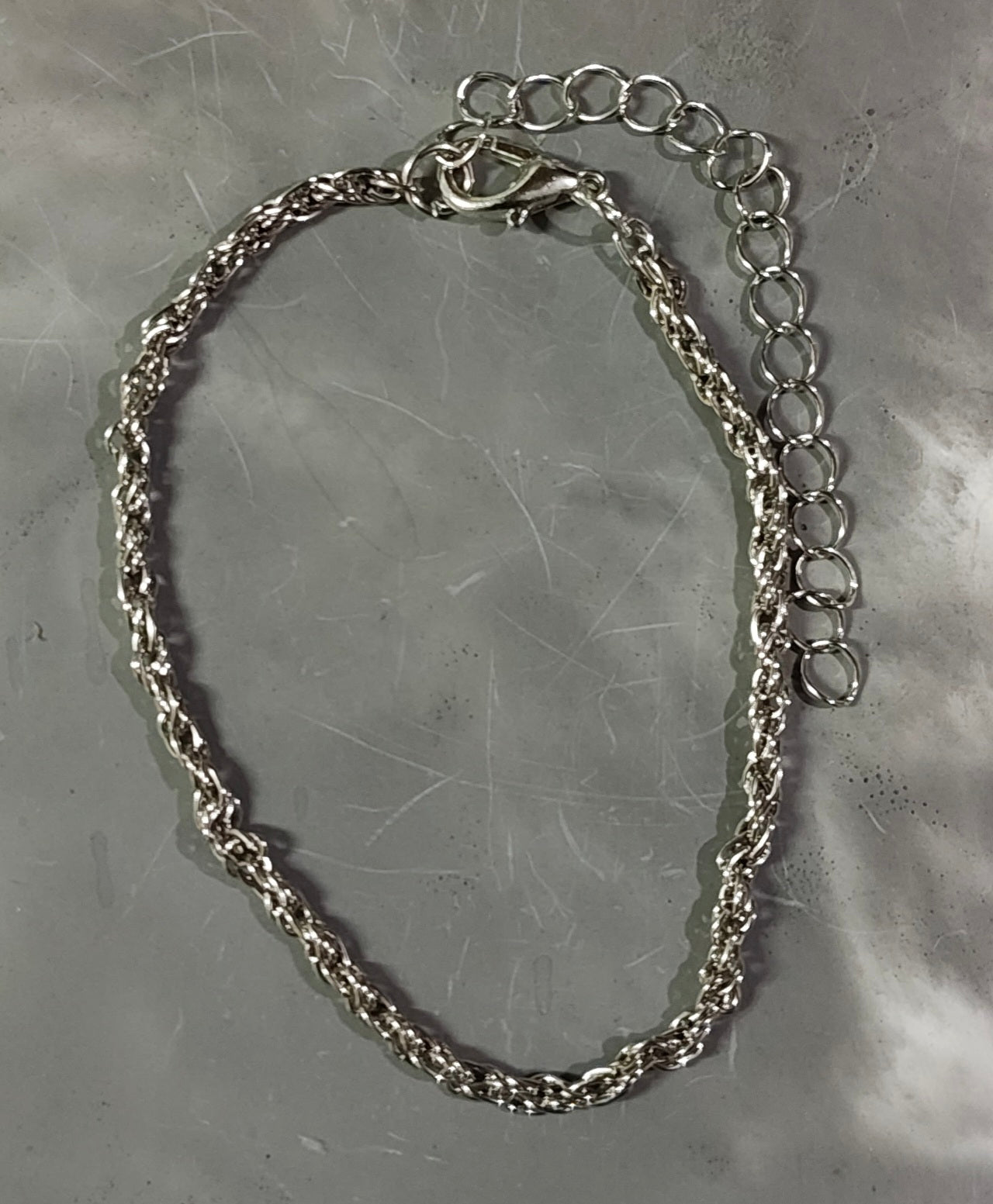 Silver Chain Rope Bracelet
