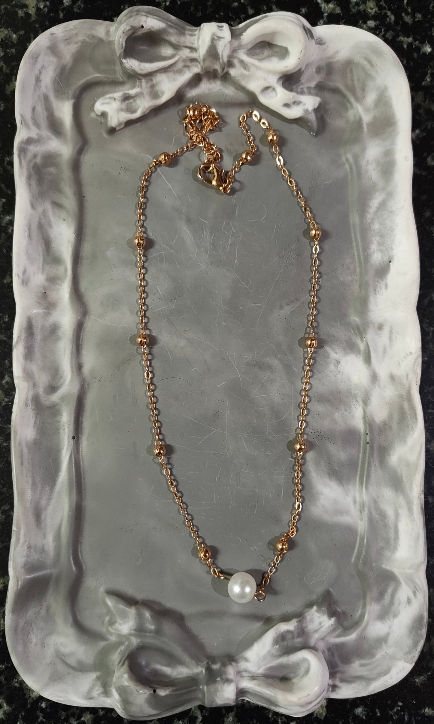 Golden Pearl Necklace