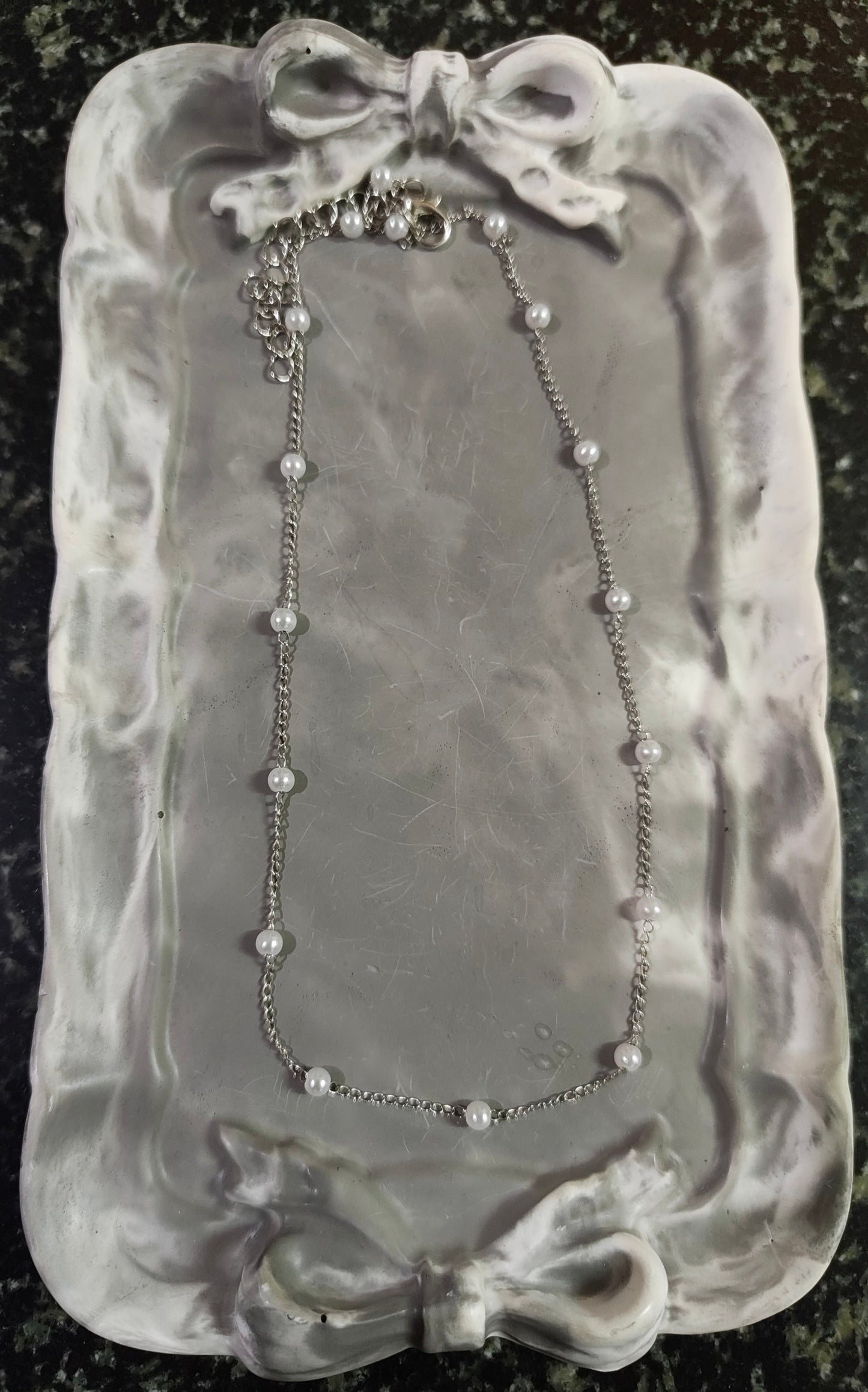 Silver Pearl Necklace