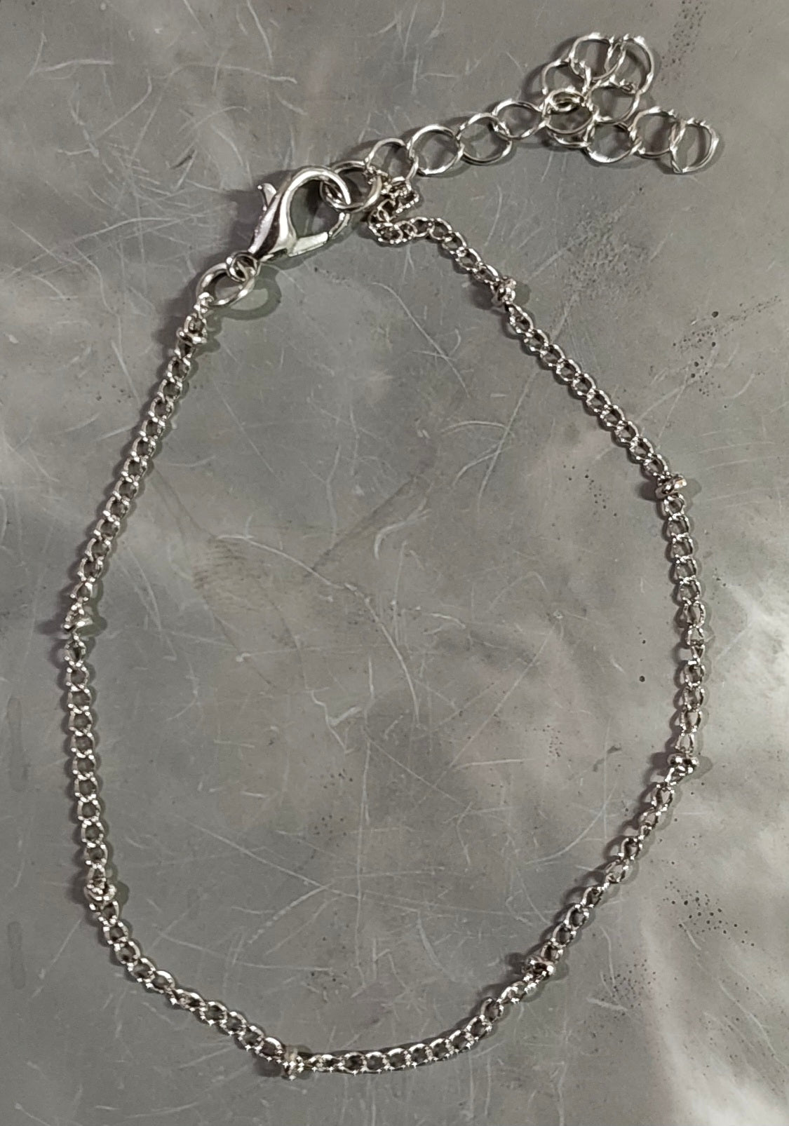 Silver Ball Chain Anklet