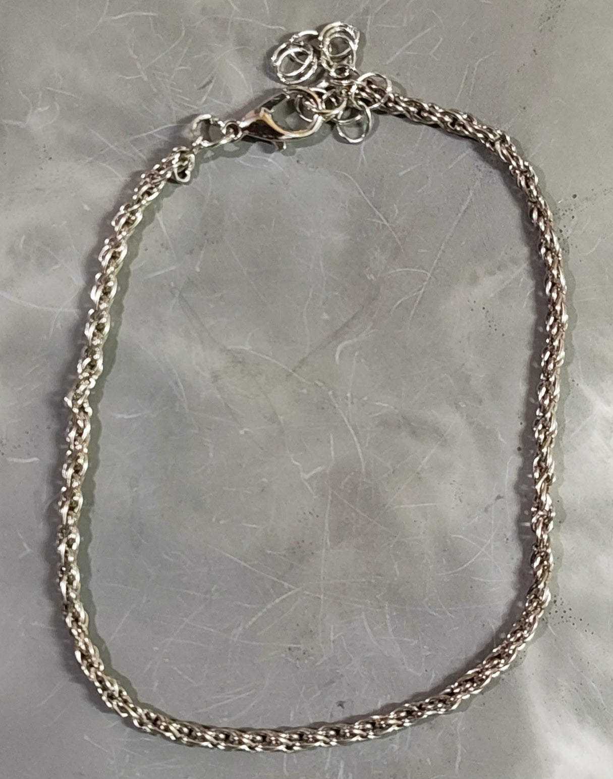 Silver Rope Anklet