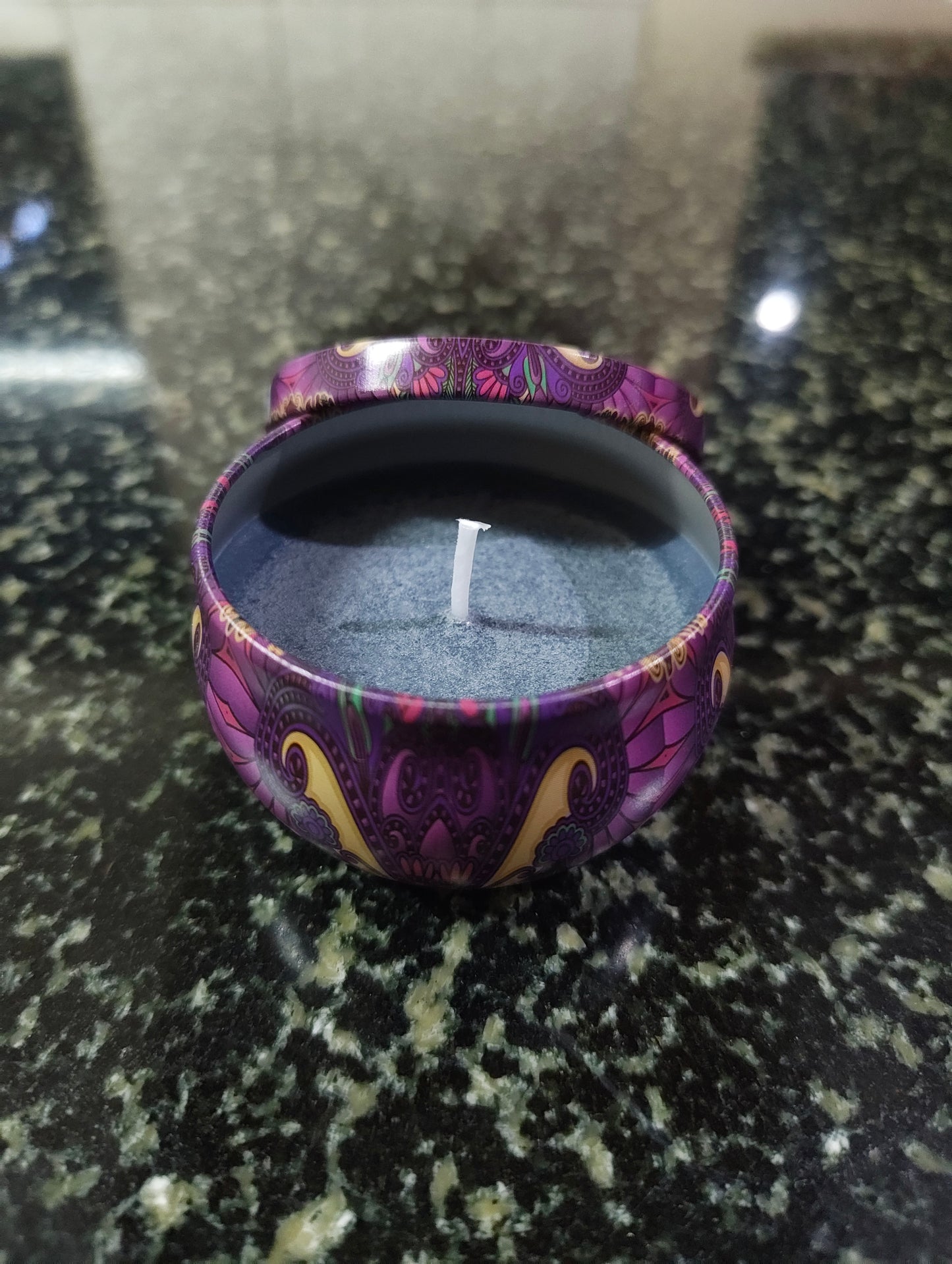 Ember Noir Mandala Tin Candle