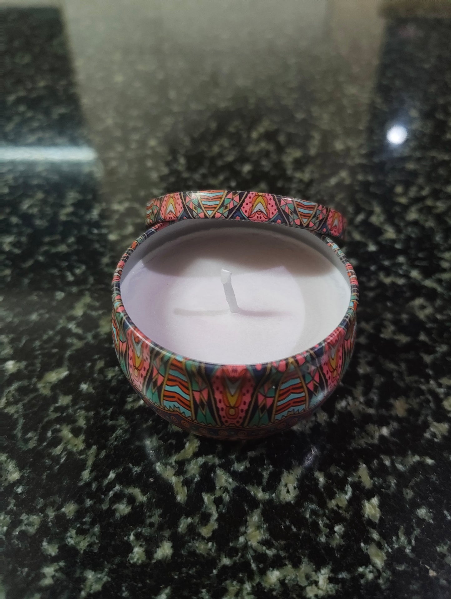 Orchid Kiss Mandala Tin Candle
