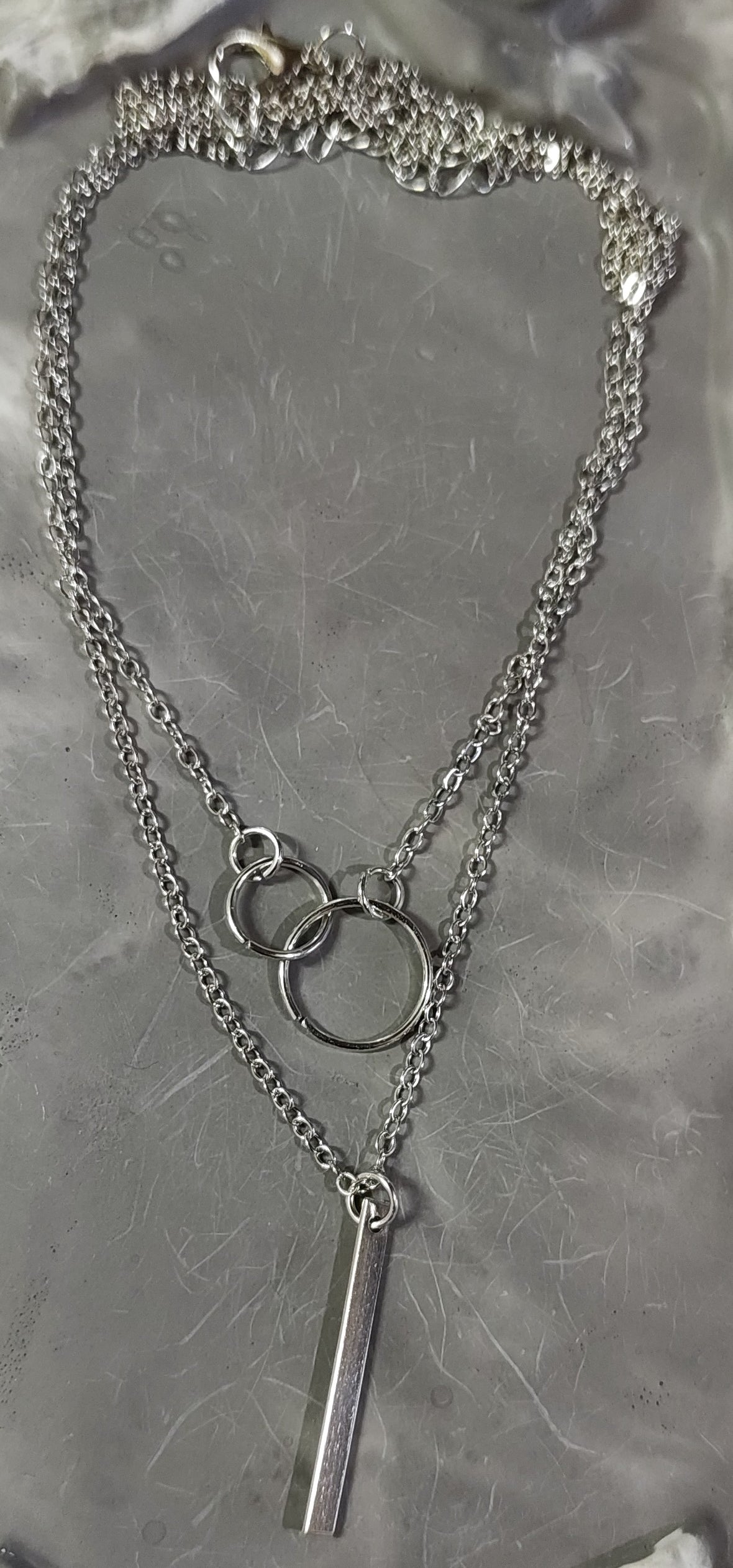 Silver Double Layered Necklace
