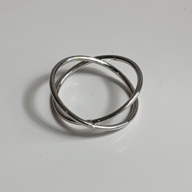 Silver Criss Cross Ring