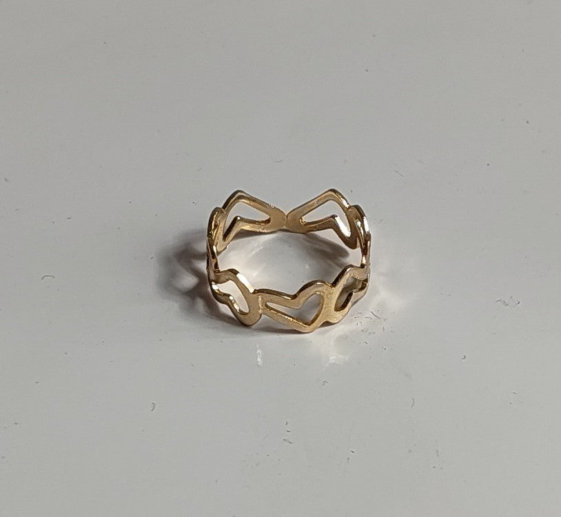 Golden Hearts Ring