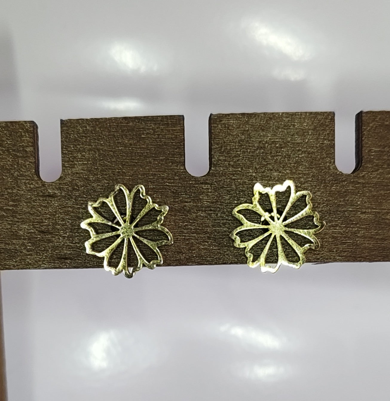 Golden Flower Studs